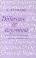 Gilles Deleuze: Difference and Repetition (Athlone Contemporary European Thinkers) (Hardcover, 1994, Athlone Press)